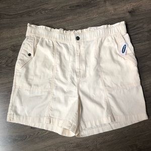 High-Waisted Twill Utility Shorts